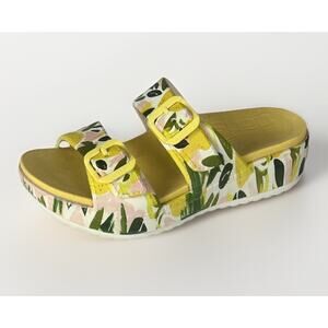 Dansko Kandi Lemon Platform Sandals Womens Sz 37 6.5-7 Waterproof Rubber Slip On